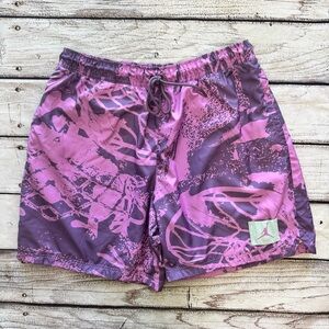 Jordan Flight Shorts Purple Pink Abstract Graphic XXL